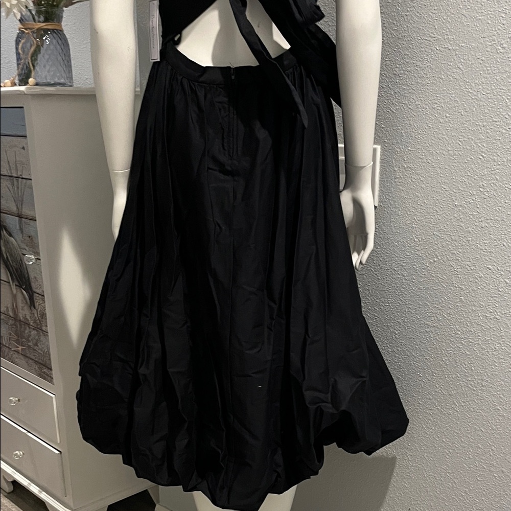 Chic Black Strapless Dress perfect for a night out , size 8 spaghetti strap